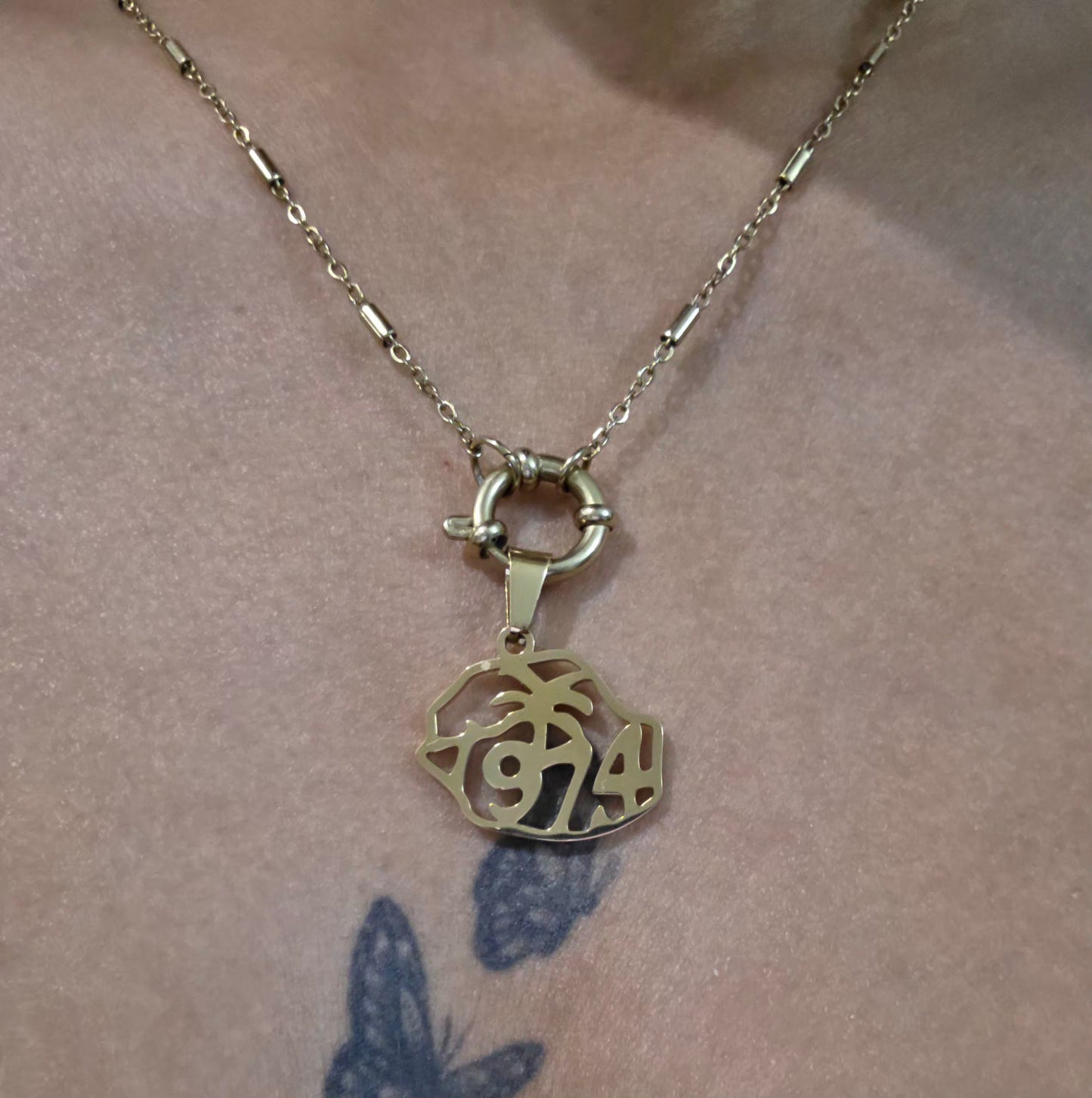 Pendentif île de la Réunion 974