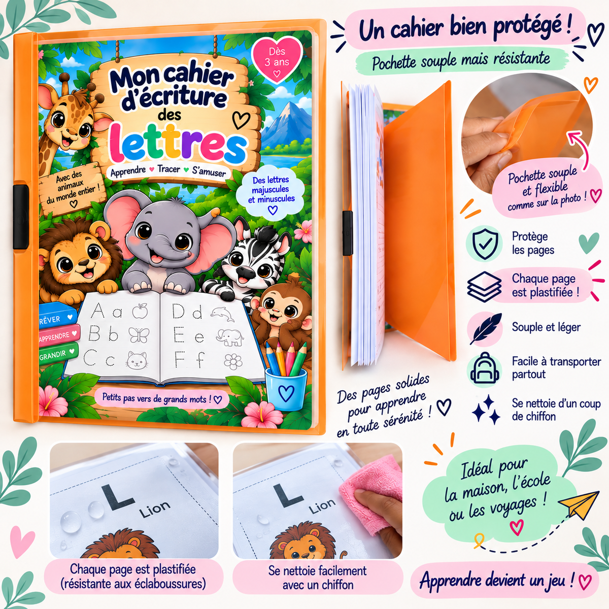 Mon cahier d'écriture des Lettres