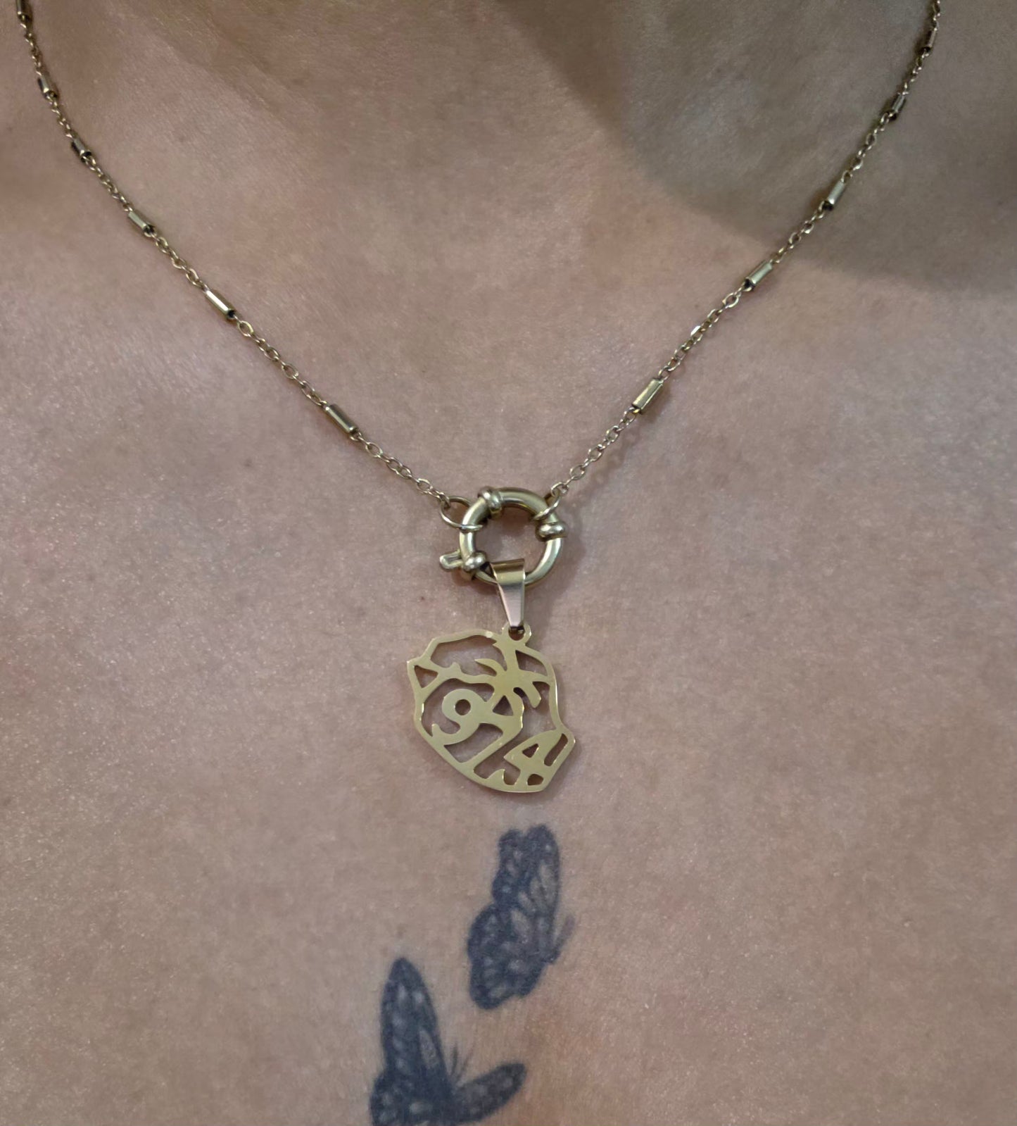 Pendentif île de la Réunion 974