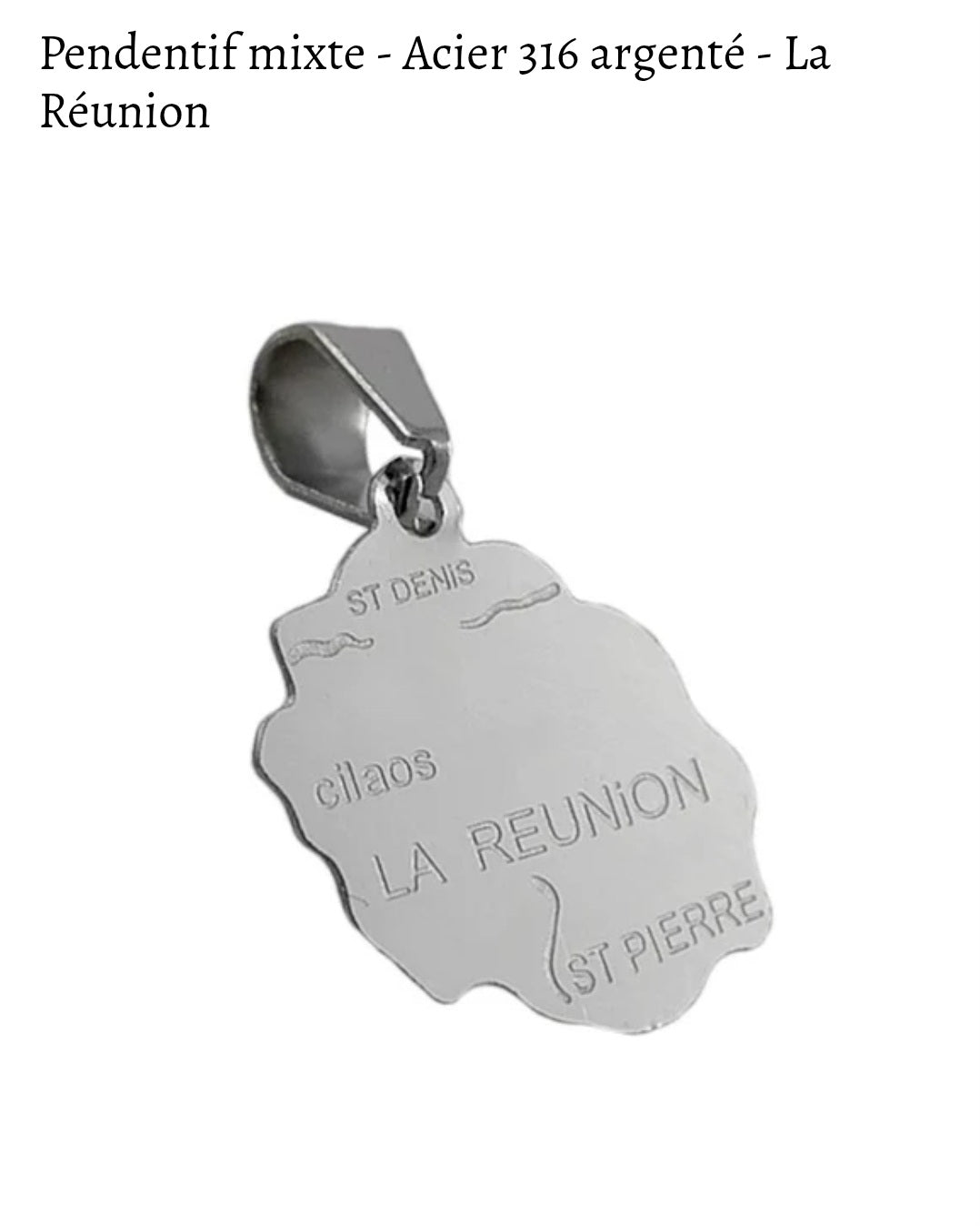 Pendentif île de la Réunion